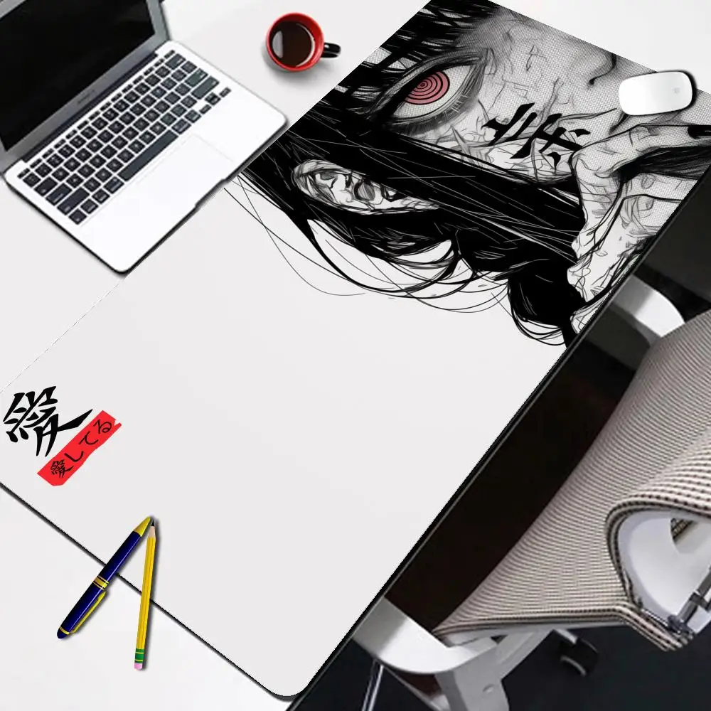 

Chinese Art Makima Comic Black & White Mouse Pad Dark Girl Gamer Computer Accessories Character Love Keyboard Laptop Desk Mats