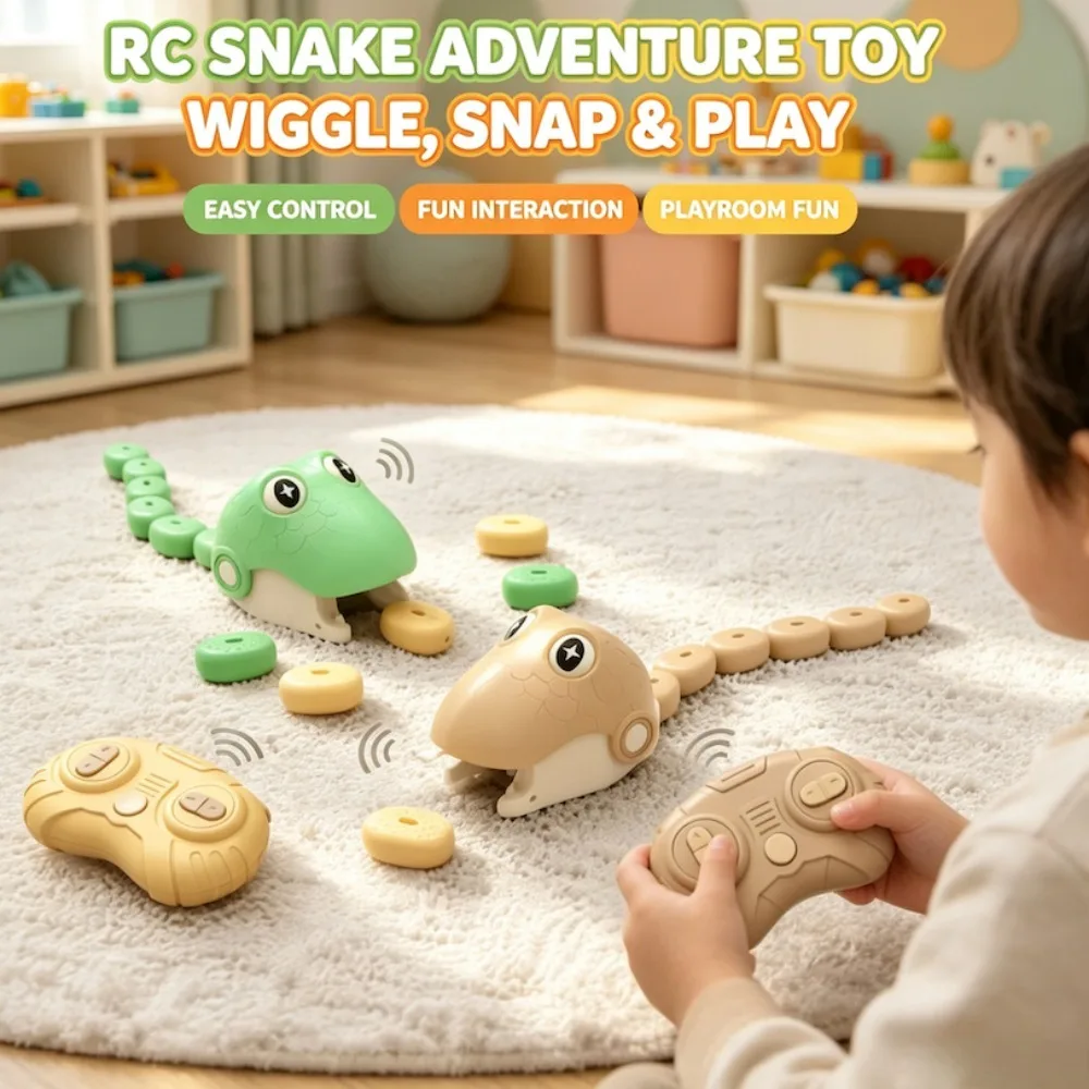 RC Magnetic Greedy Snake Car Game Toy Interactive MultiPlayer Battle Games with Sound Light Interactive Christmas Gift