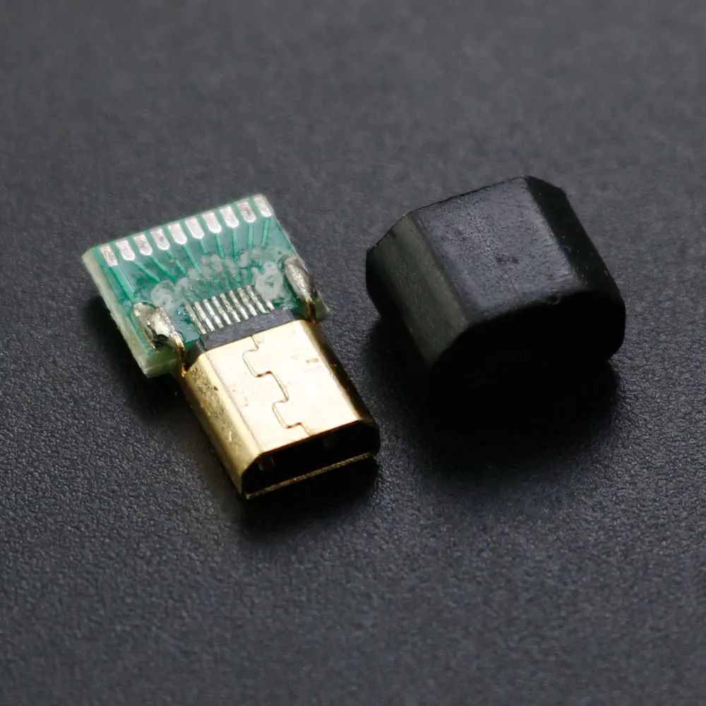 1pcs Gold Plated MICRO HDMI-Compatible Female Socket With PCB Board D TYPE MICRO HDMI Female Test Board