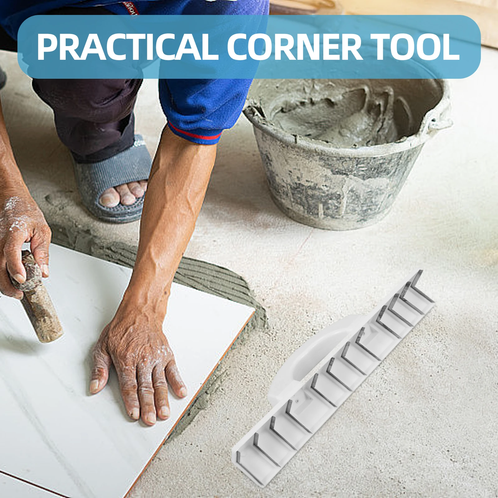 コンクリート仕上げ用コーナートロウェル 滑らかなエッジ 石膏修理 パッチング亀裂 DIY装飾 建築作業ツール