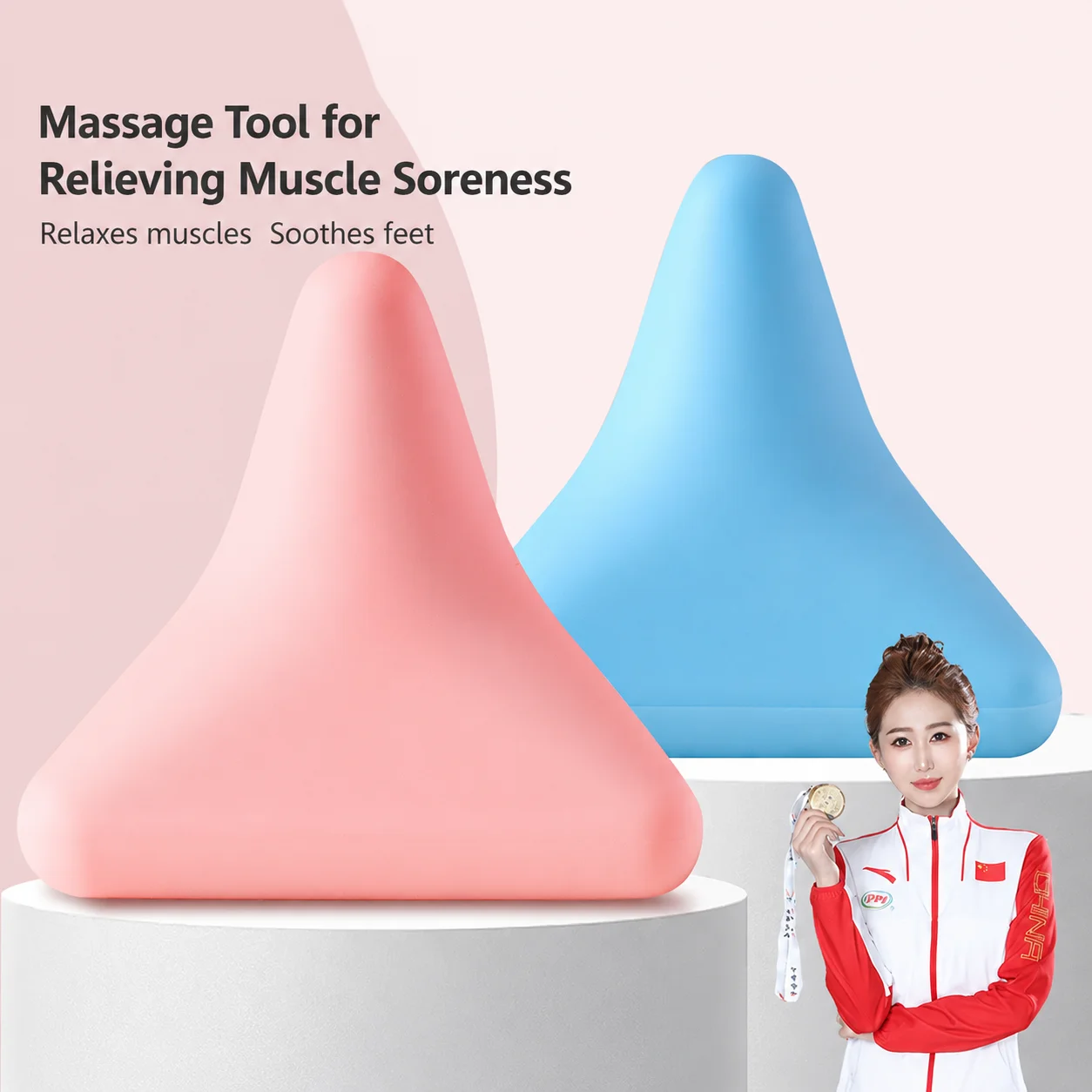 4 Corner Fascia Massage Ball for Foot Sole Neck Shoulder Acupoint Muscle Relaxation Massager