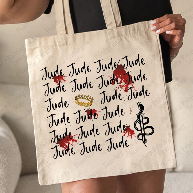 The Cruel Prince Tote Bag Cruel Prince Merchandise Jude Inspired Shoulder Bag Fantasy Book Lover Gifts for Jude Fans