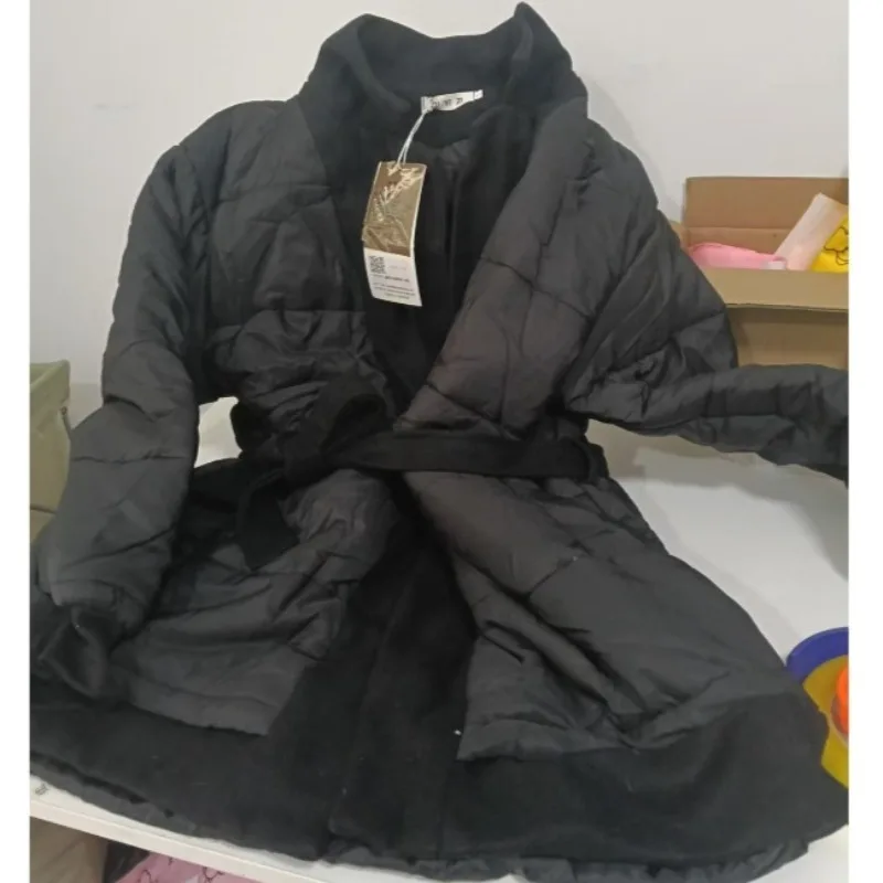 

New Fashionable Cotton Jacket Autumn Winter High-end Sense Super Good-looking Temperament Small Fragrance Black Cotton Clothes