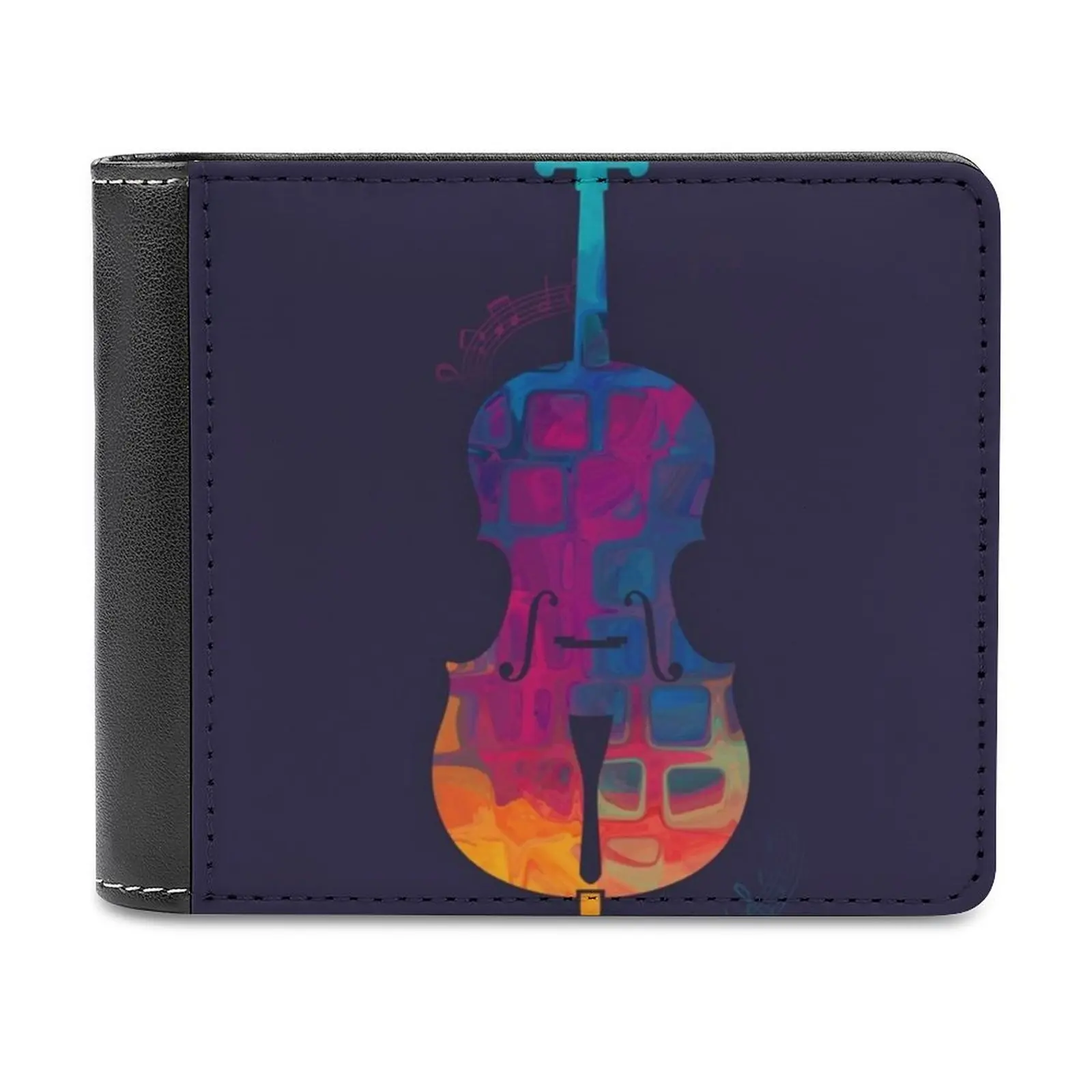 Cello Color Business Men Wallets Small Money Purses New Design Dollar Price Top Wallet Cello Music Color Jazz Sound