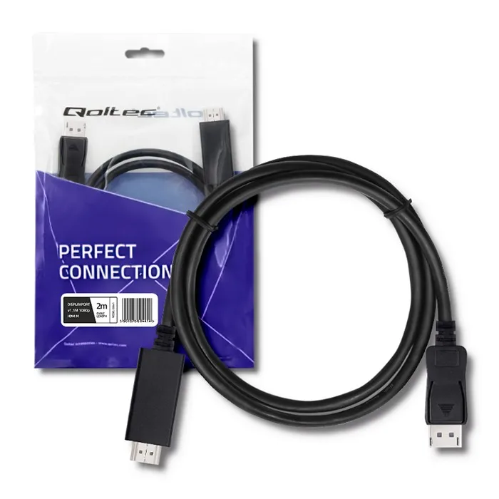 Qoltec DisplayPort v1.1 mannelijk | HDMI mannelijk | 4K | 2m