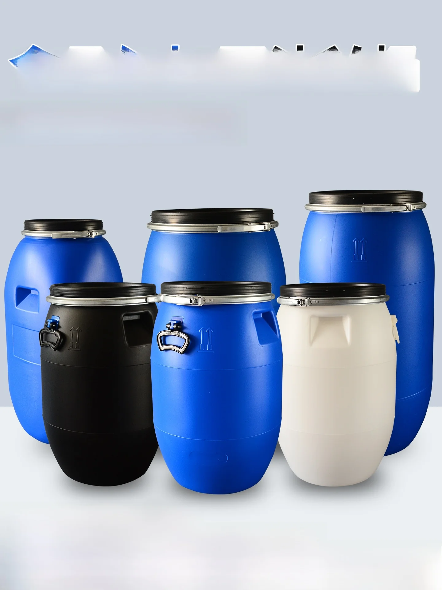 

Утолщенная пластиковая бочка с железным кольцом, пищевая, для ферментации, химическая, большой емкости, герметичная, для домашнего использования...