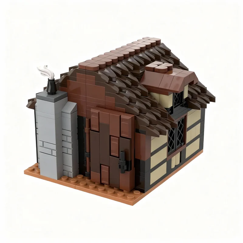 398 pièces MOC Château Hôtelier Médiéval Modèle de Construction en Briques Jouets Cadeau de Noël Assemblage Créatif Collection 3D