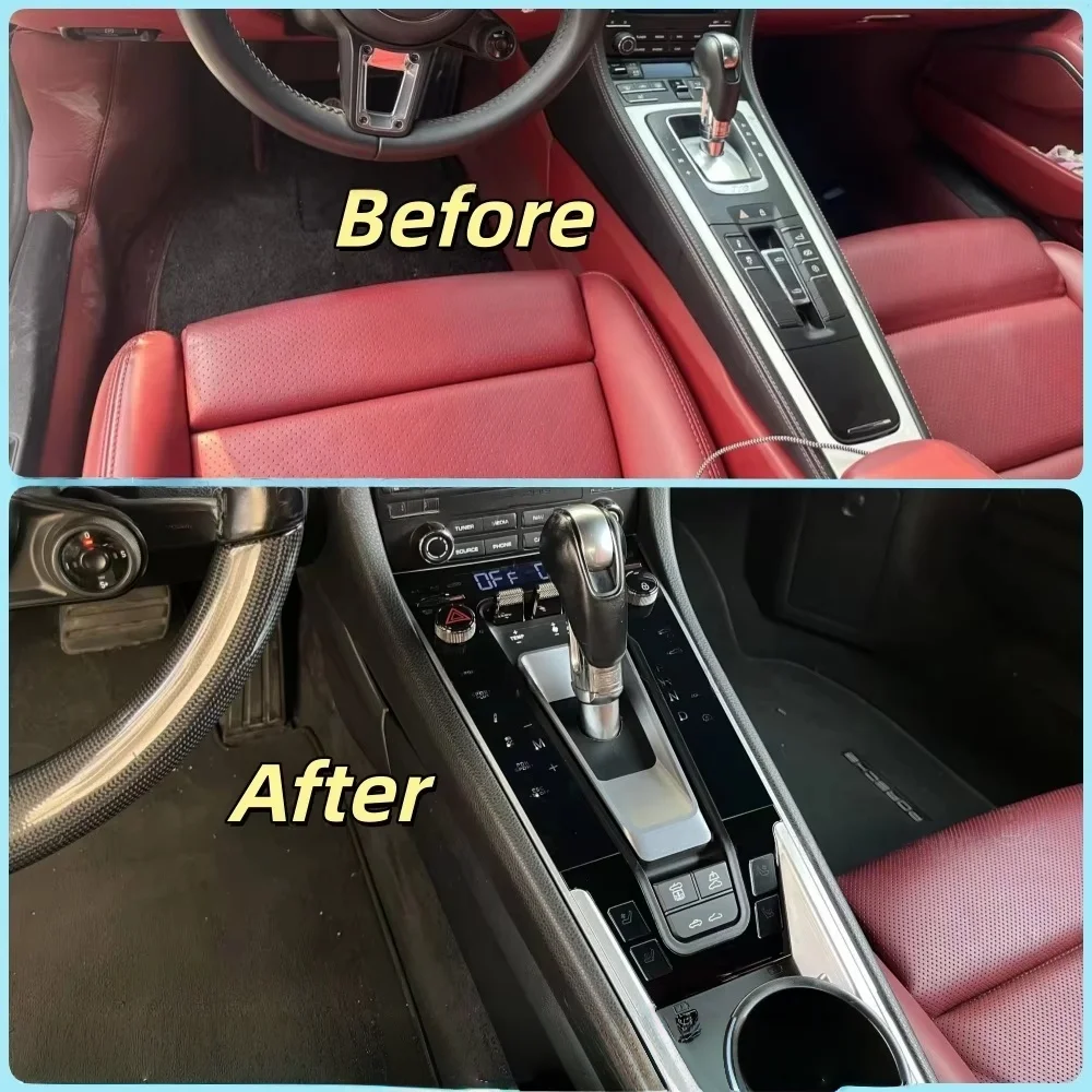 For Porsche 718 2010 2011 2012 2013 -2017 LCD Touch Panel Car Center Console Gear Shift Panel Interior Decorative Accessories