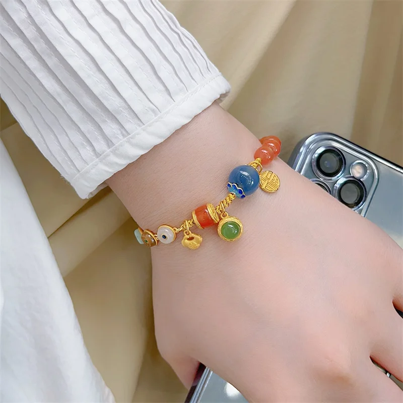 

Sterling Silver Bracelet S925 For Woman Female Girl Original Manual Lovers Retro Style Popular Gift Fashion Boutique Jewelry