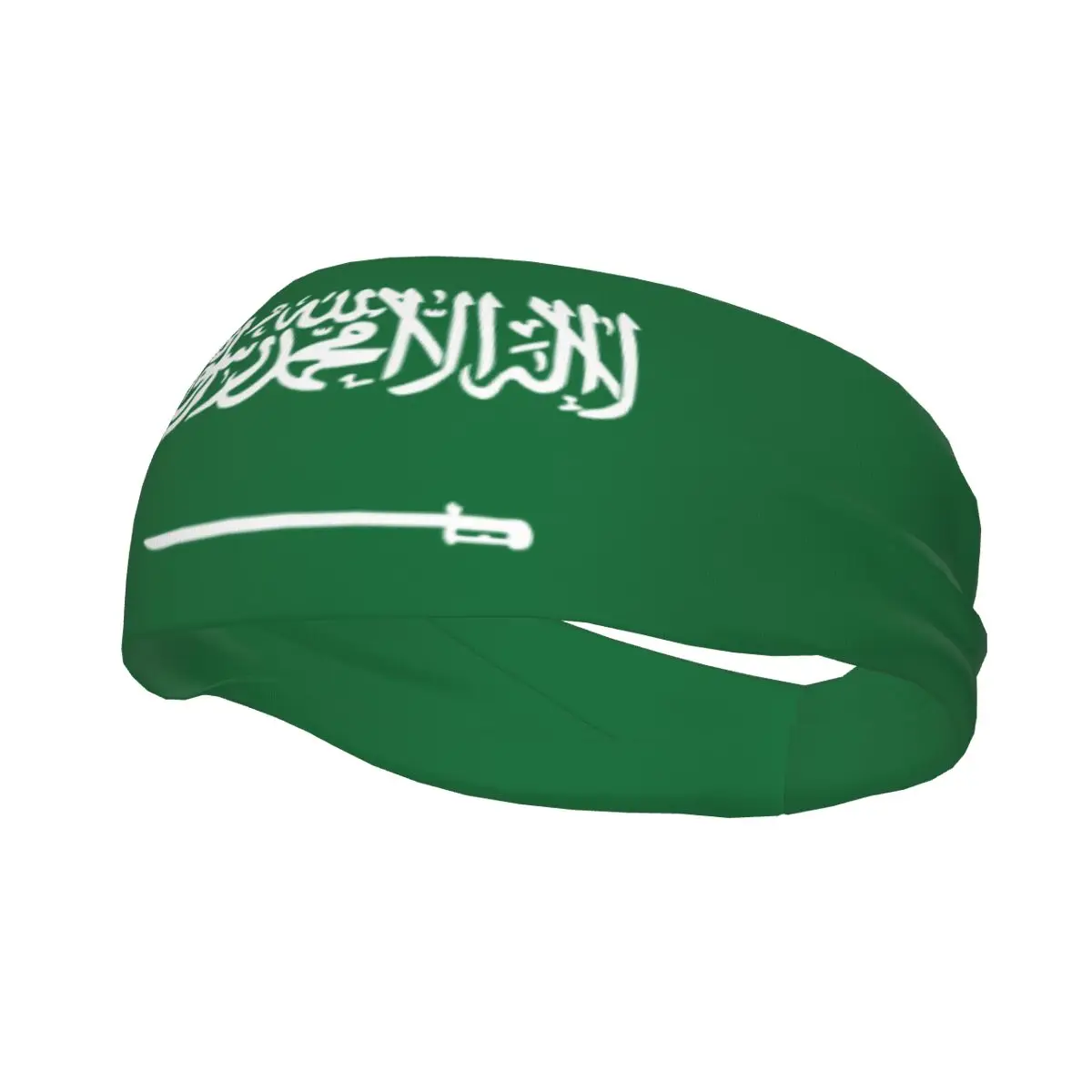 Sports Sweatband Breathable Headband Sweat Hair Head Band Saudi Arabia Flag Yoga Headband