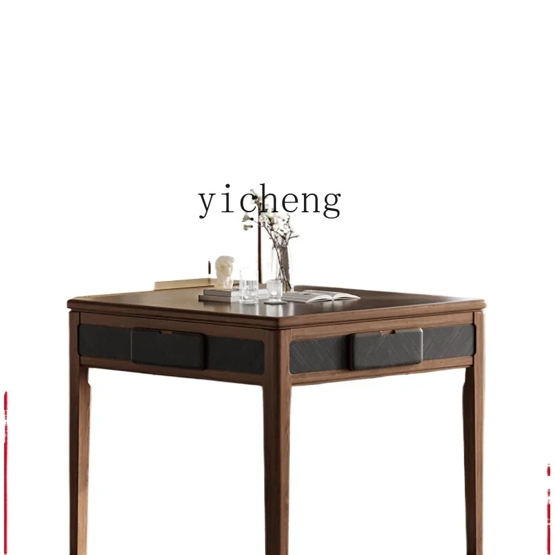 

high-end solid mahjong table, automatic household mahjong machine, dining table, dual-purpose integrated