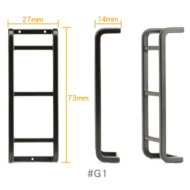 Escalera trasera escalera lateral piezas de modificación decorativas para 1/10 1/8 coche trepador de control remoto AXIAL SCX10 TRX4/6 Defender RC4WD D90 Tank 300