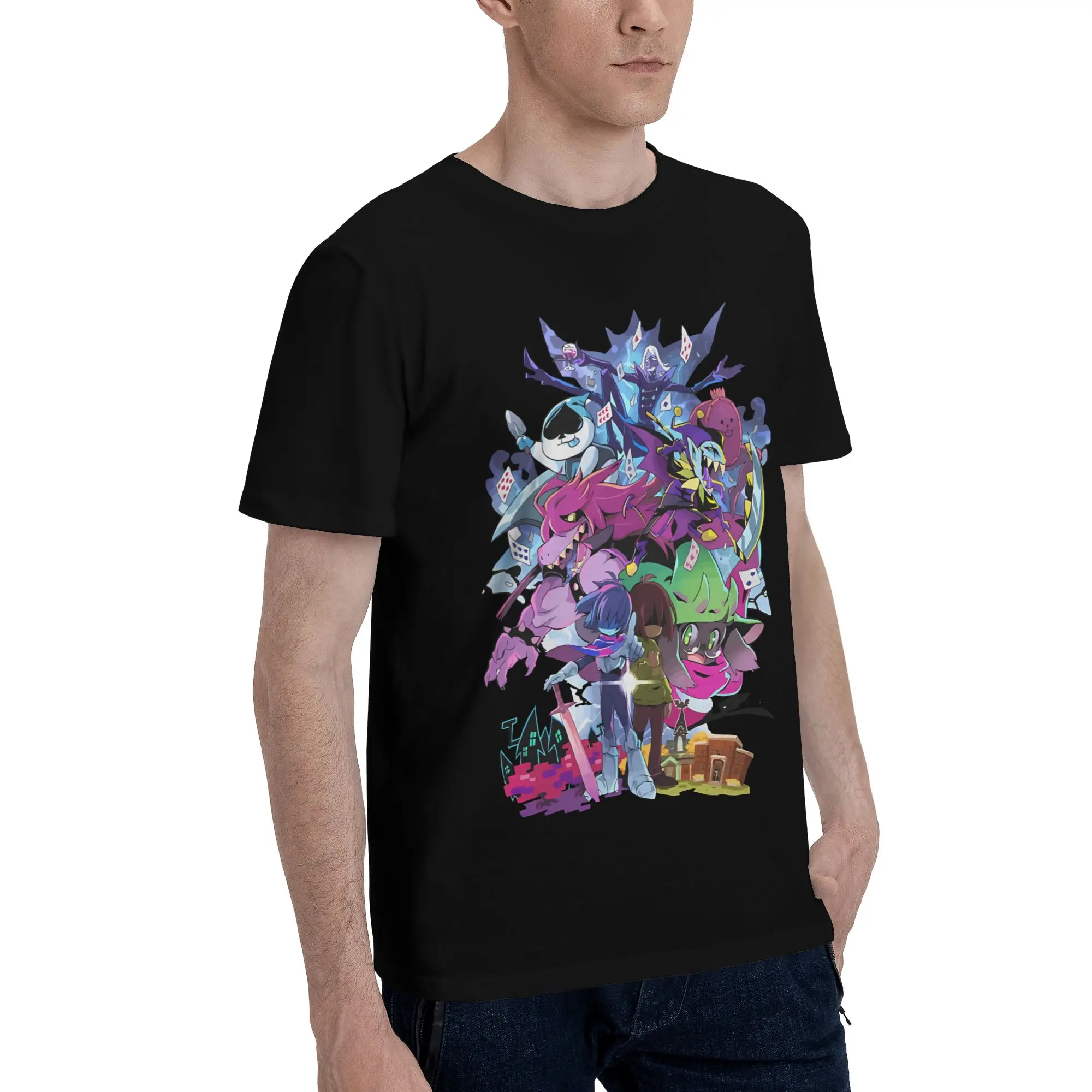 Deltarune   Adventure Funny 100% Cotton T-Shirt Undertale Tees Tops For Men
