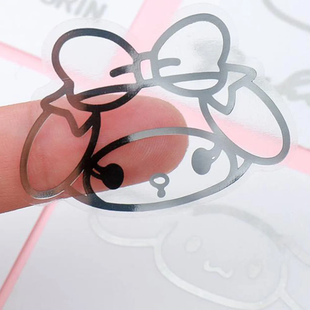 10 قطعة ملصقات معدنية Sanrios مقاومة للماء إبداعية Hello Kitty My Melody Diy كتيب الهاتف المحمول كوب ماء أعواد تزيين