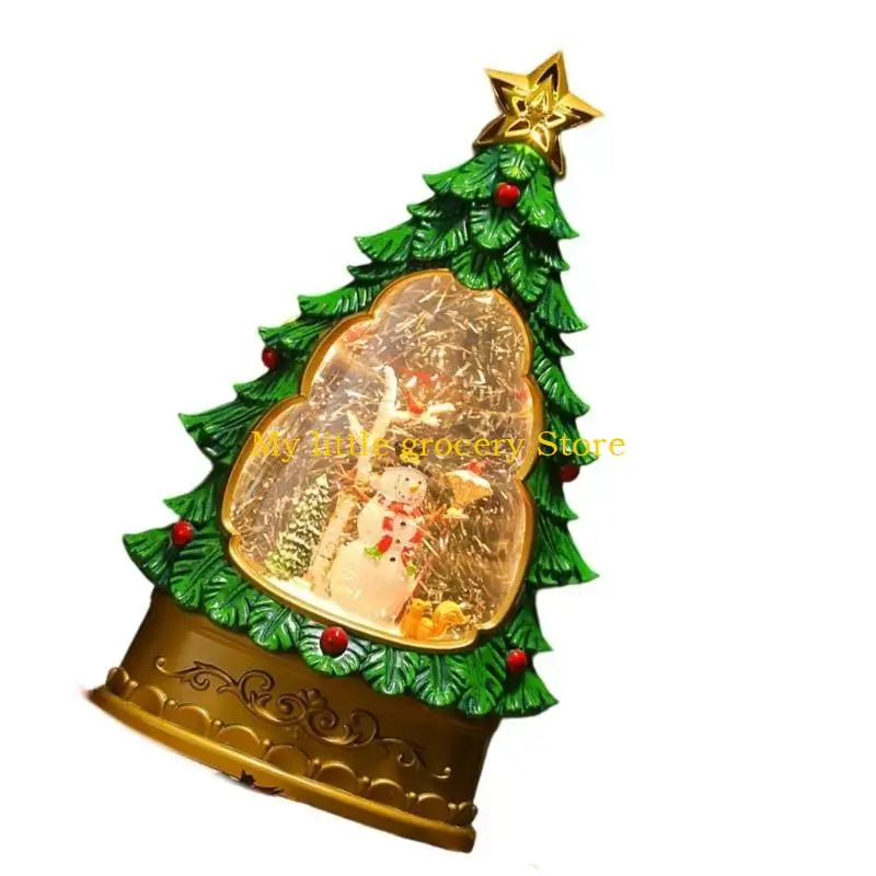 D5BD Festal Environment Author Musical Rolling Christmas Tree With Energy Efficient Glows Strong PVC Base All persons Ages