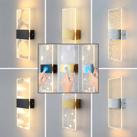 Modern 6W LED Acrylic Wall Lamp Nordic Simple Indoor Hallway Corridor 27cm AC85-265V Wall Light Living Room Bedside Decor Lights