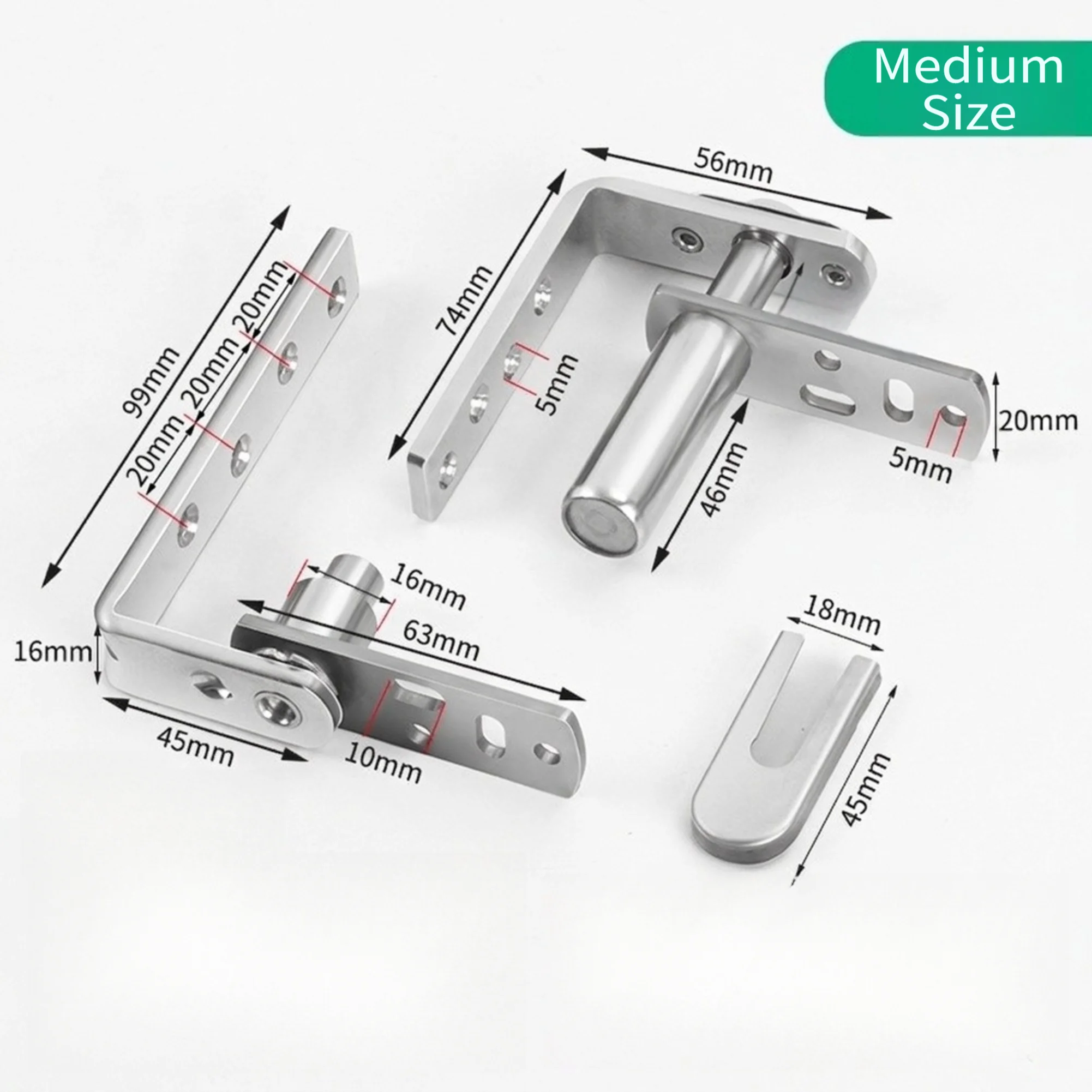 Stainless Steel For Bidirectional Hinges for Swing Clear Doors and Egress Pathways in PuFor Blic For Buildings