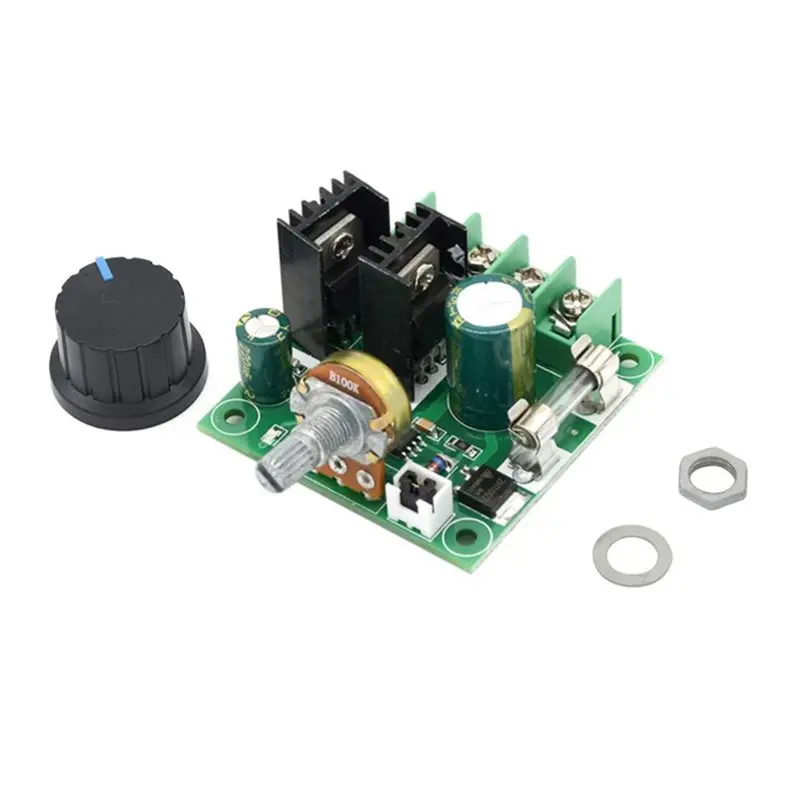 12V-40V 10A PWM DC Motor Controller Knob Switch Dimmer
