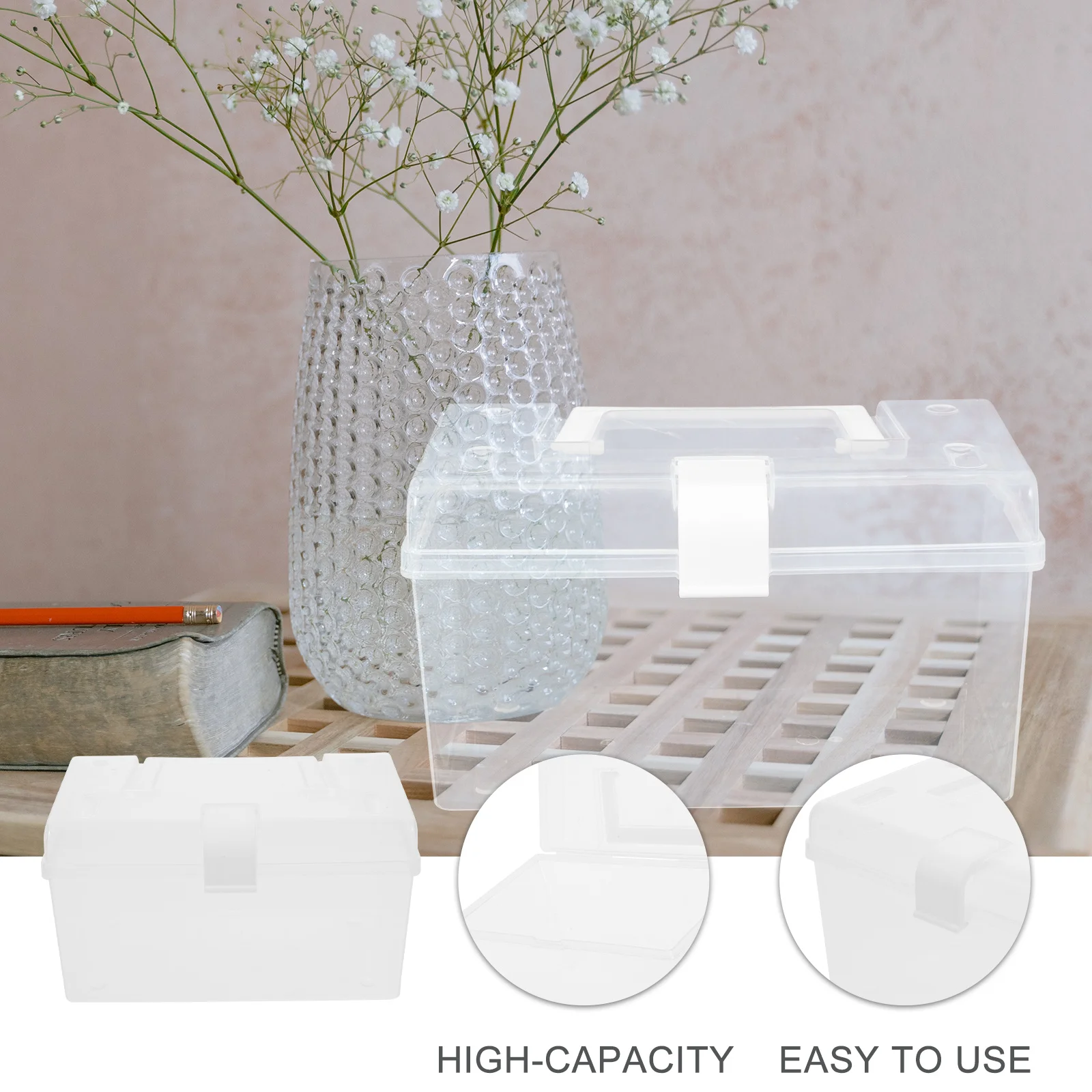 

Портативная аптечка большой емкости, прозрачный прочный пластиковый органайзер для первой помощи, дорожный чехол для хранения лекарств, держатель