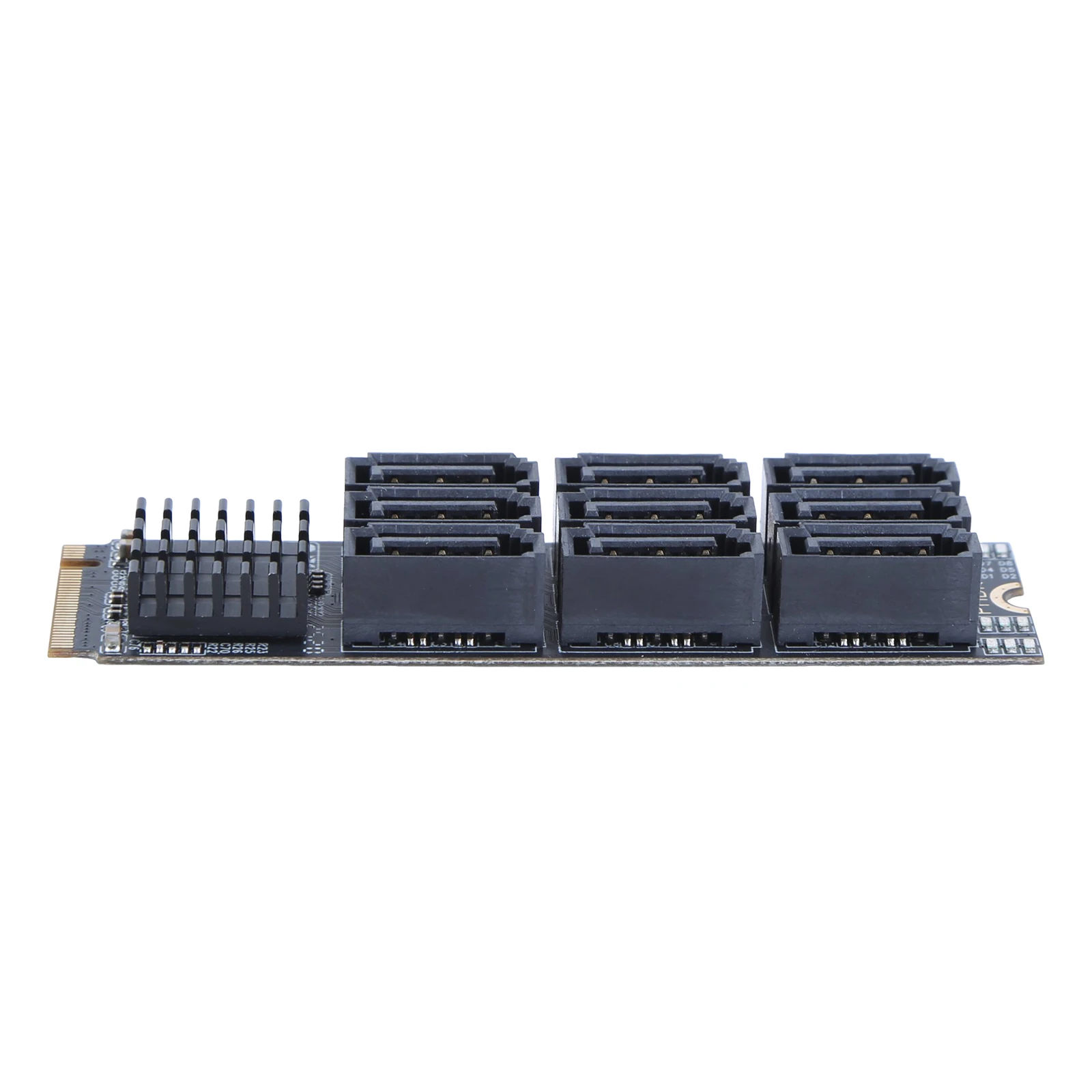 for M.2 for M KEY Nvme To 9 Ports SATA 3.0 Adapter 6Gbps for M.2 NVME To SATA 3.0 Converter Expansion Card for Desktop PC