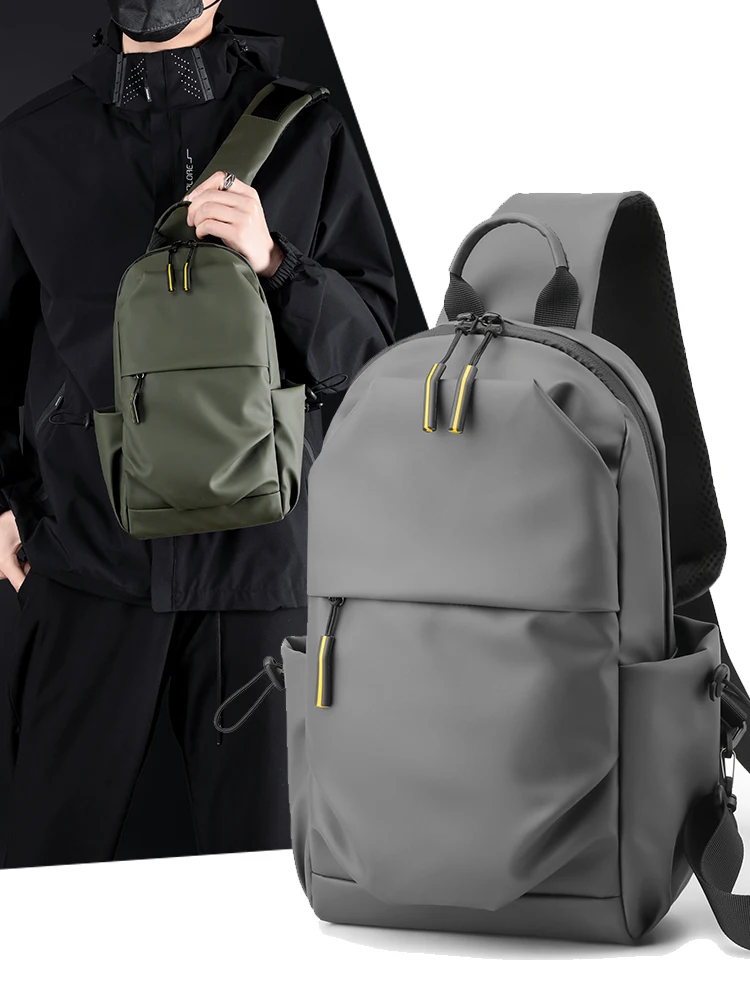 Мужская новая нагрудная сумка 2025 года, легкий спортивный рюкзак для верховой езды, повседневная сумка через плечо для улицы Мужская новая нагрудная сумка 2025 года, легкий спортивный рюкзак для верховой езды, повседневная сумка через плечо для улицы