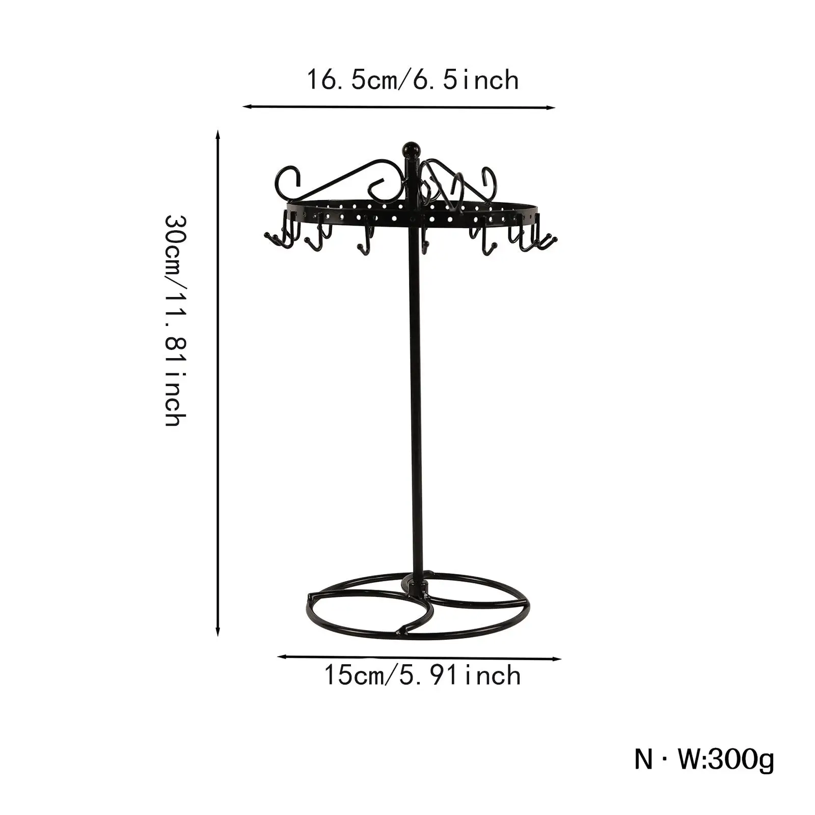 Necklace Holder Hanger Metal Jewelry Display Stand for Earring Keychain