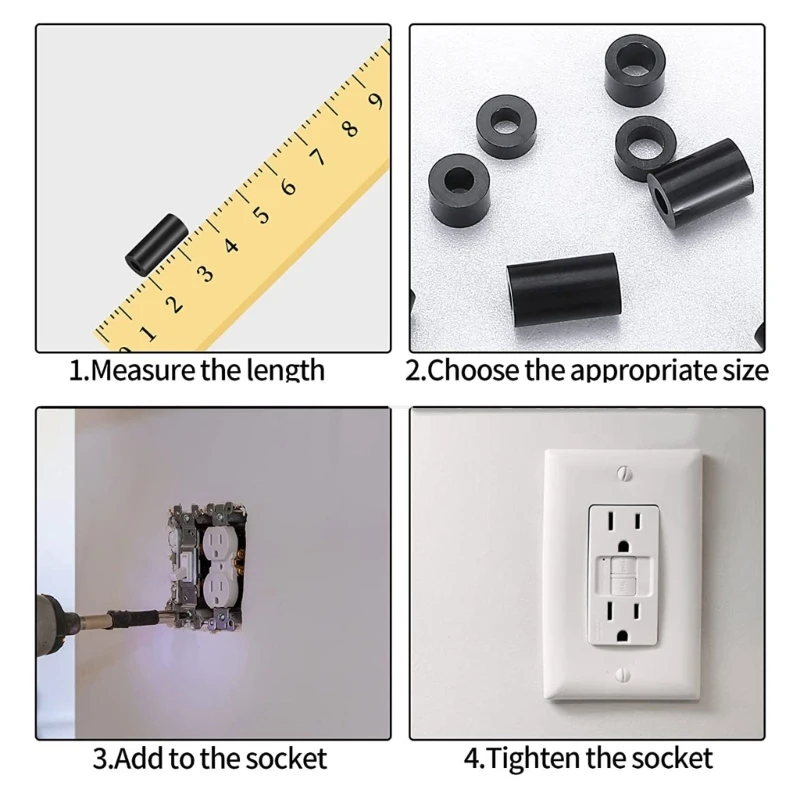 200Pcs Nylon Standoff Spacer Assortment, Multipurpose Insulation Column Standoff Spacer For Mounting Hardware Parts Dropship