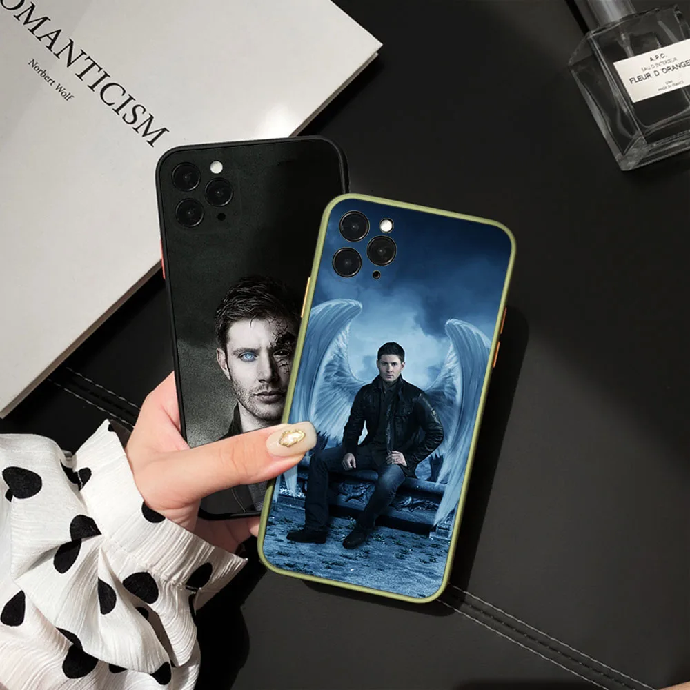 Phone Case for iphone 16Plus 15 14 13 12 11 16 Pro Max 8 7 Plus XS XR SE Supernatural Jensen Ackles Translucent Protection Cover