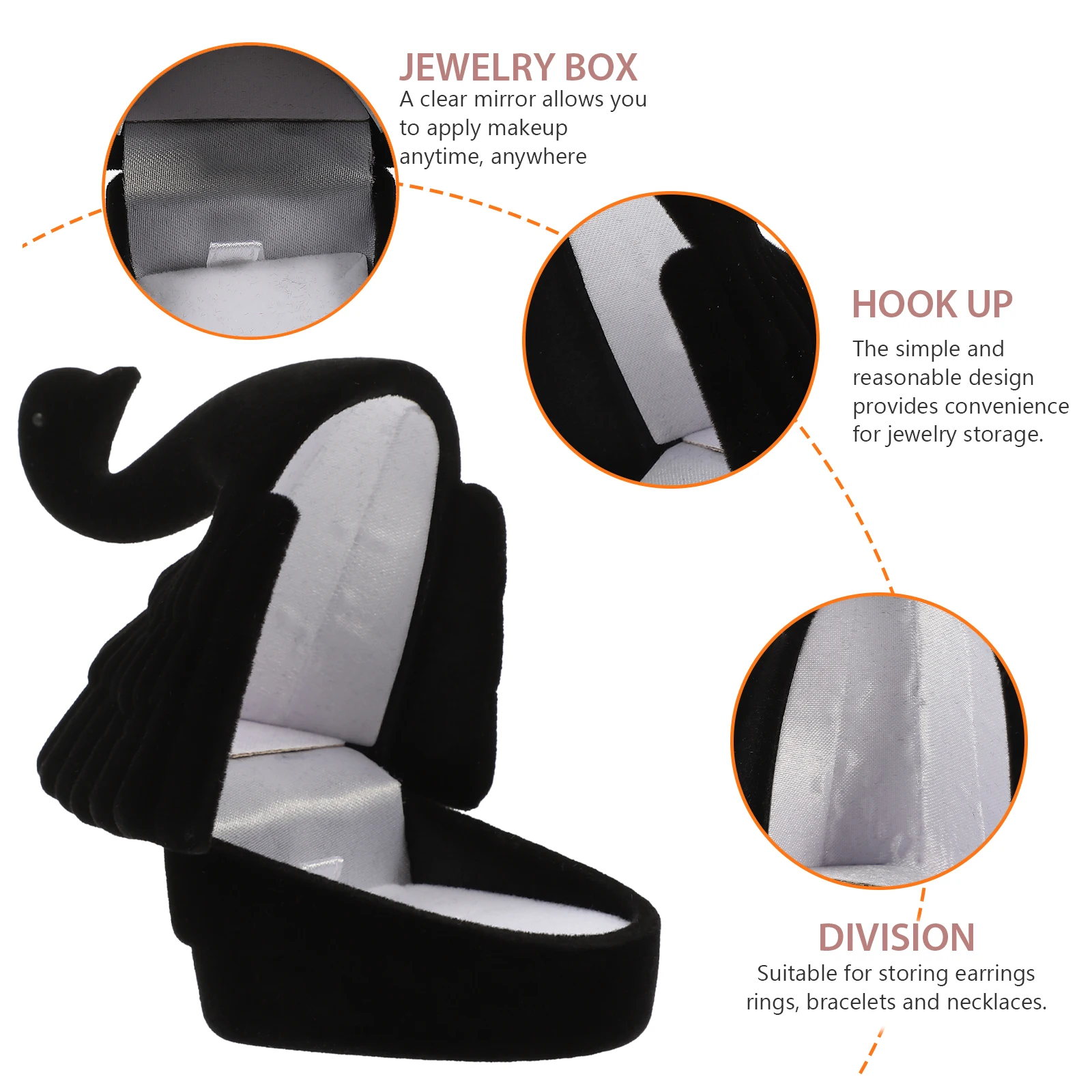 

Тонкая работа, флокированная шкатулка для драгоценностей, мультяшная форма лебедя, идеально подходящая для юбилеев, подарков на День святого Валентина