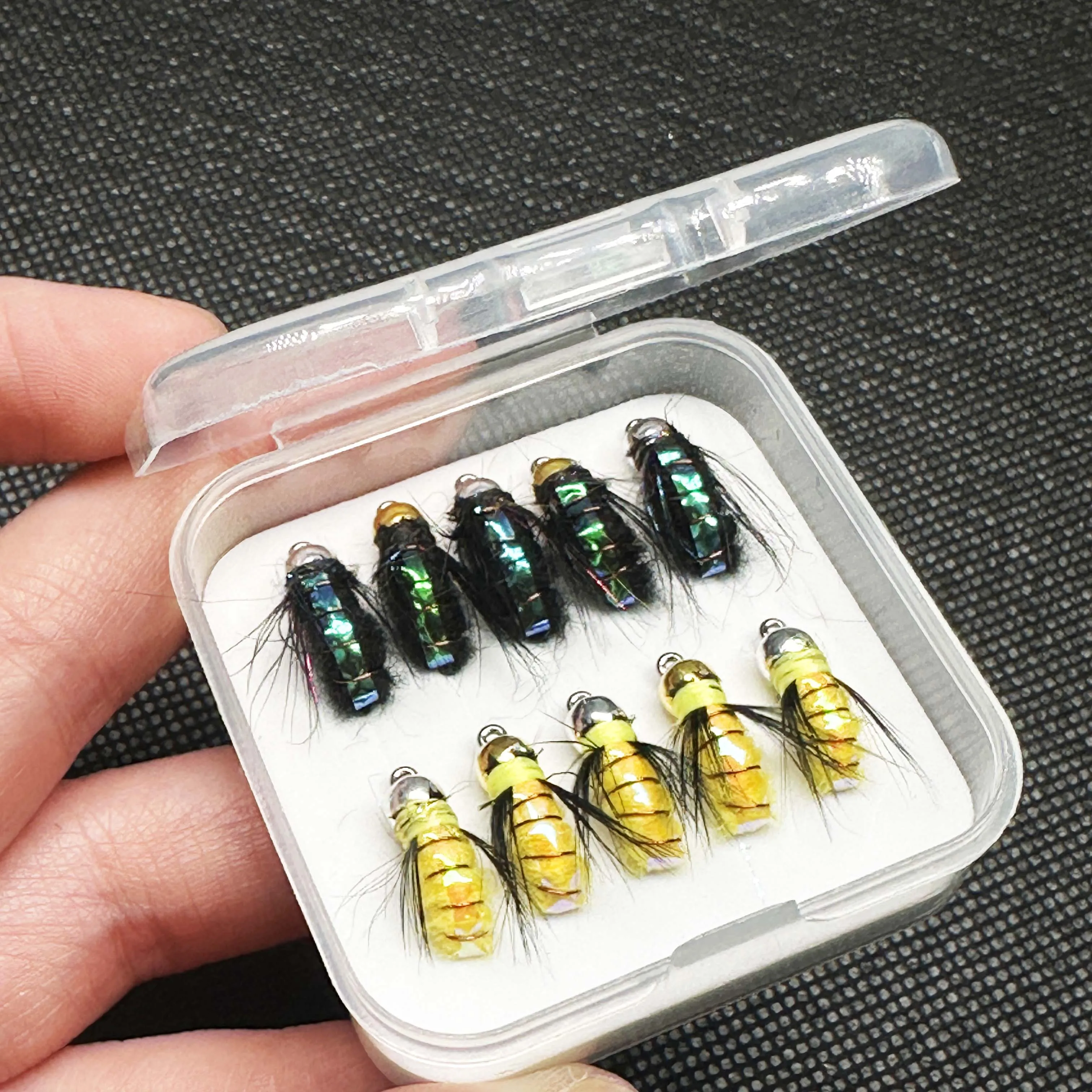 Brasshead Humpy wet fly mosca de insecto para lucio y trucha - imagen 3