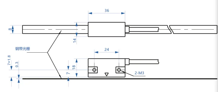 RDC100 Linear Encoder DC 5V/24V Optional  3000mm Steel Scale for Large Format Inkjet Printer