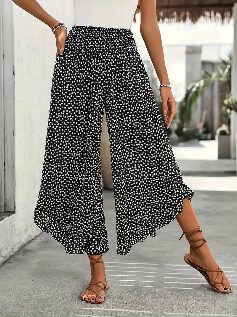 New Women's Wide-leg Pants New Spring Summer Loose Fashion Temperament Commuting Trendy Trousers High-waisted Waist Clothing