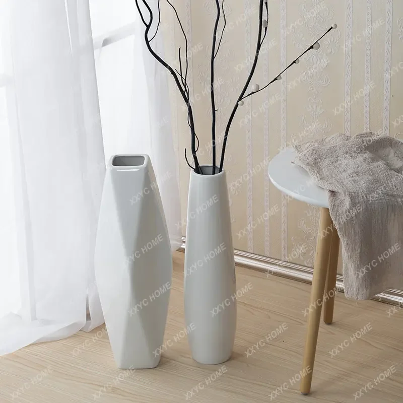 

40cm Ceramic Vase 50cm Floor White Large Size Decoration Living Room Home Decoration