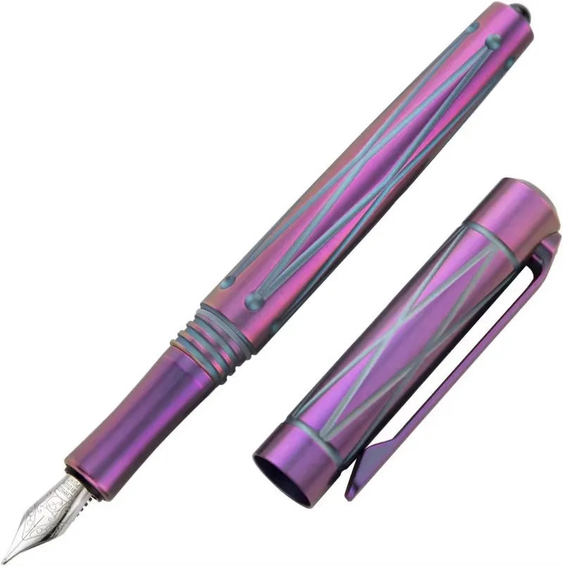 Tacray Titanium Alloy Fountain Pen High-Grade Imported German Nib Never Burst Rod  for Men and Women Gift