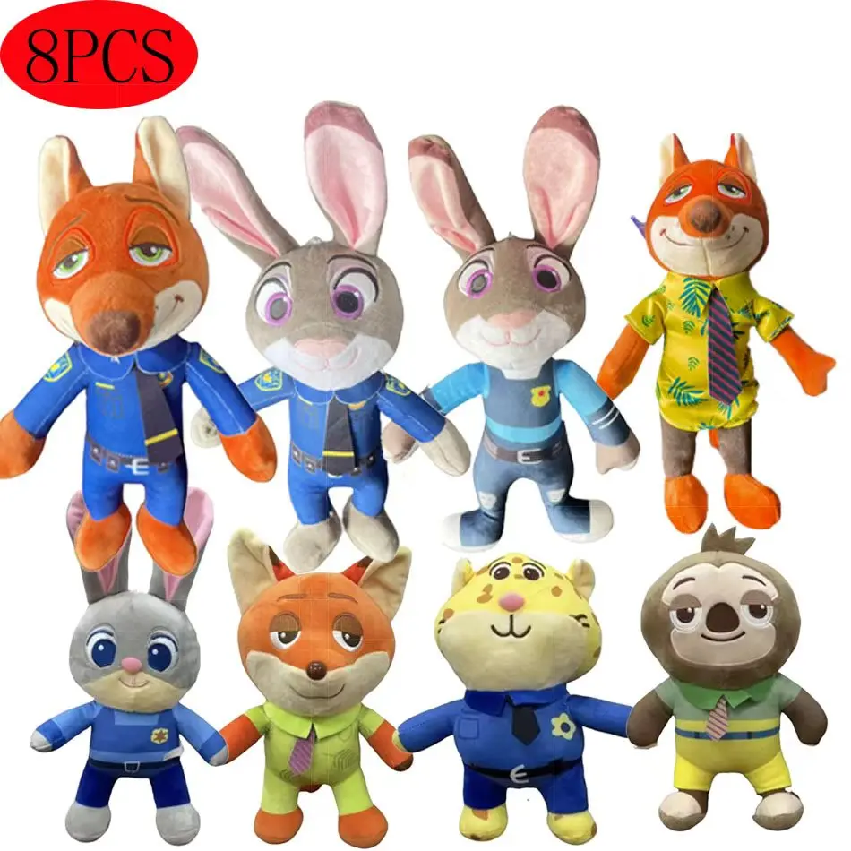 

@HOTHOTSALE Disney Cartoon Anime Movie Zootopia Plush Toy Fox Nick Wilde Rabbit Judy Hopps Doll Soft Stuffed Animals Xmas Gifts