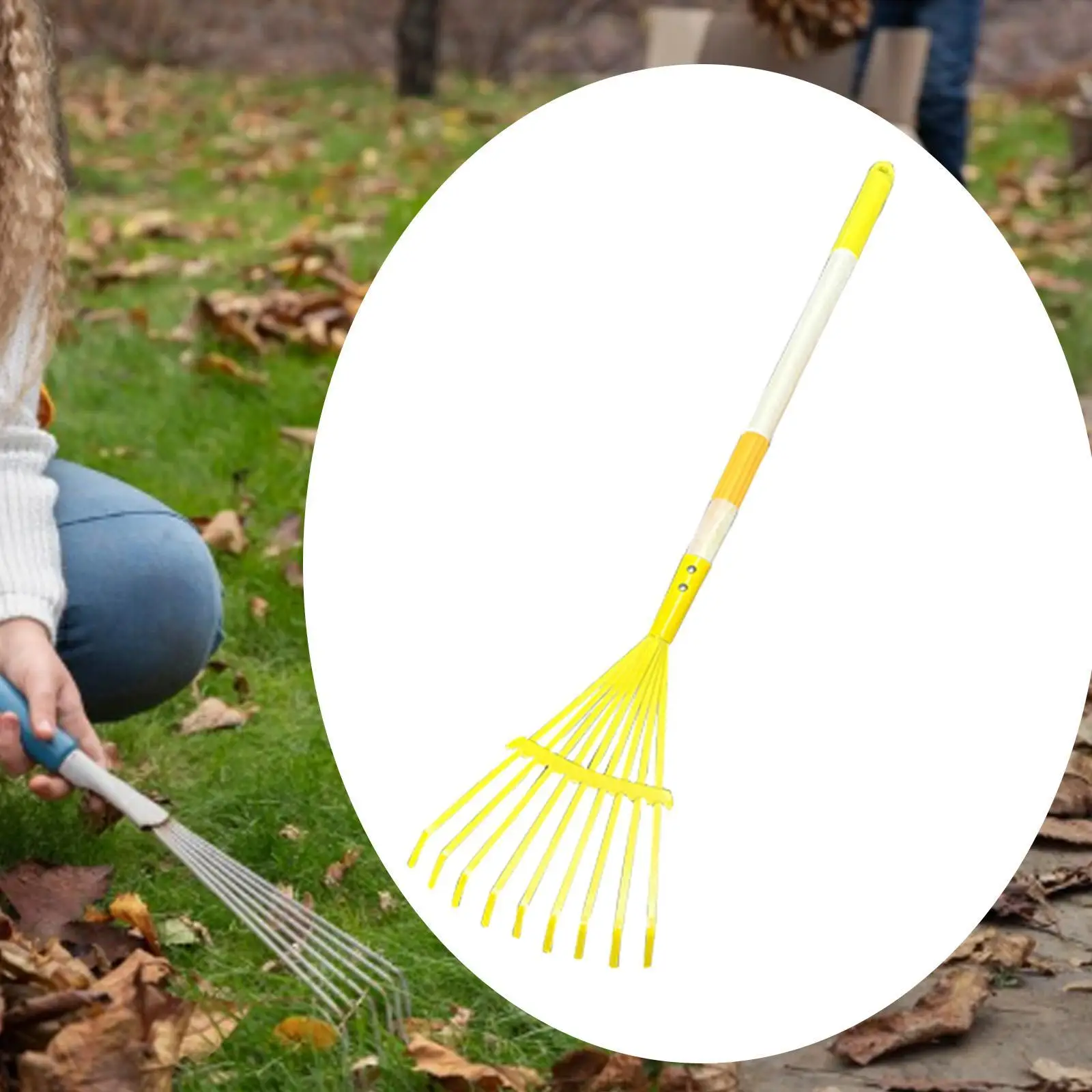 مشط أوراق الشجر للأطفال عملي 76 سم محمول مدمج للأوراق للأولاد والبنات