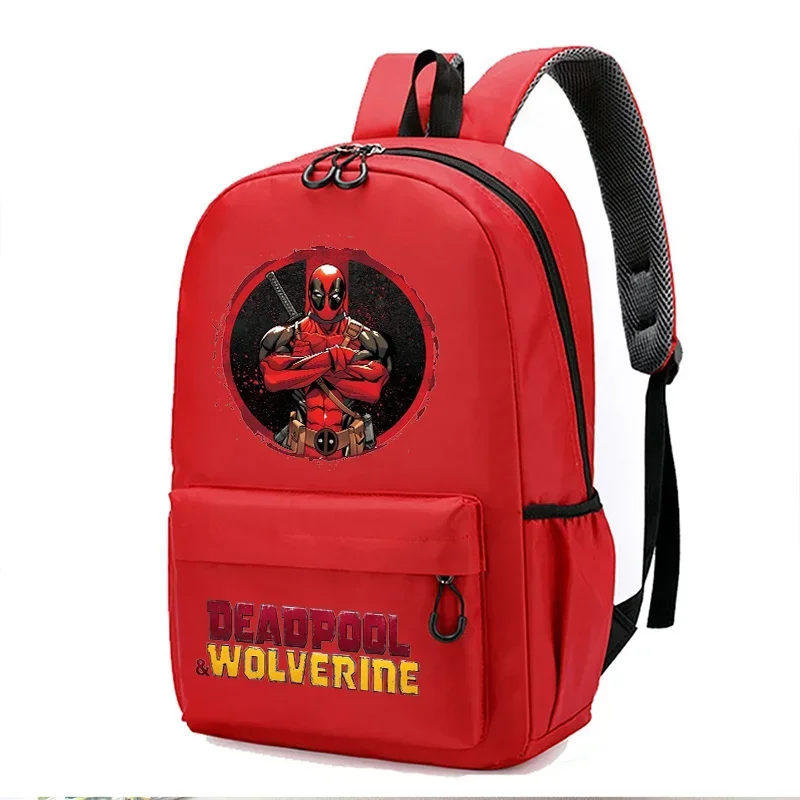 Deadpool Wolverine Backpack for Boys Cool Schoolbag Marvels Primary High Bagpack Large Capacity Zipper Casual Children Backpacks