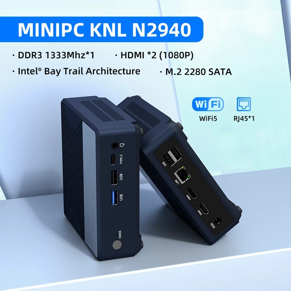 ZXIPC MINI PC Zen+ Intel de bolso ® Bay Trail N2940 Display Duplo
