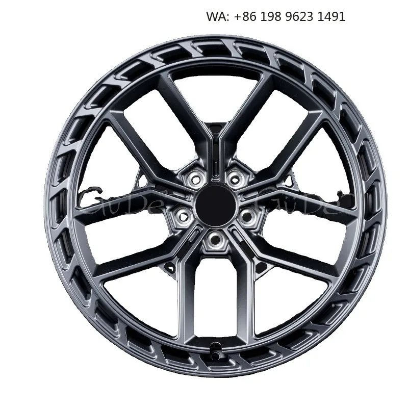 High End Customized Wheel Hub Multiple Inch Deep Concave Forged Alloy Rims, 5x3 PCD Gold Polished Finish, Single Piece Sporty C