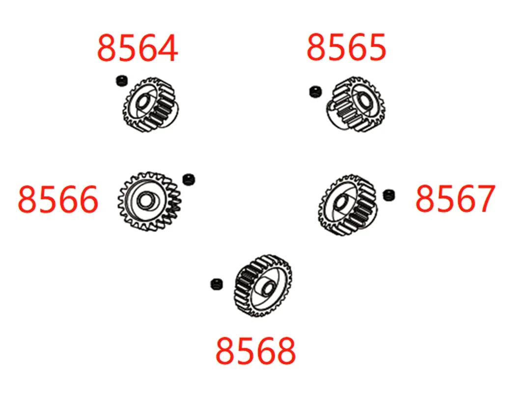 Akcesoria samochodowe Rc 1/7 wyścigi ZD EX 07 części przekładnia silnika 19T 20T 21T 22T 26T 28T 29T 30T 32T 33T 8559 8560 8561 8562 8563 8564