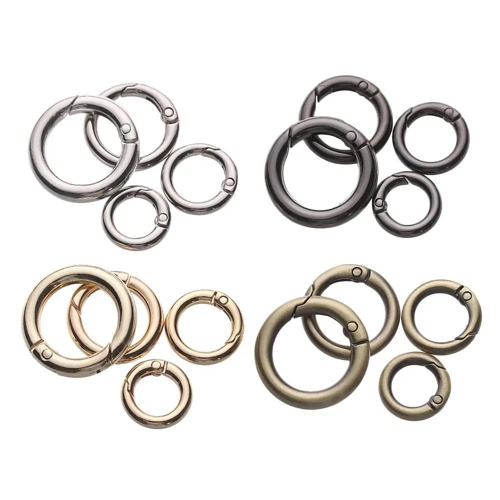 10pcs High quality Zinc Alloy Hooks Plated Gate Snap Clasp Clip Spring O-Ring Buckles Carabiner Purses Handbags Bag Belt Buckle