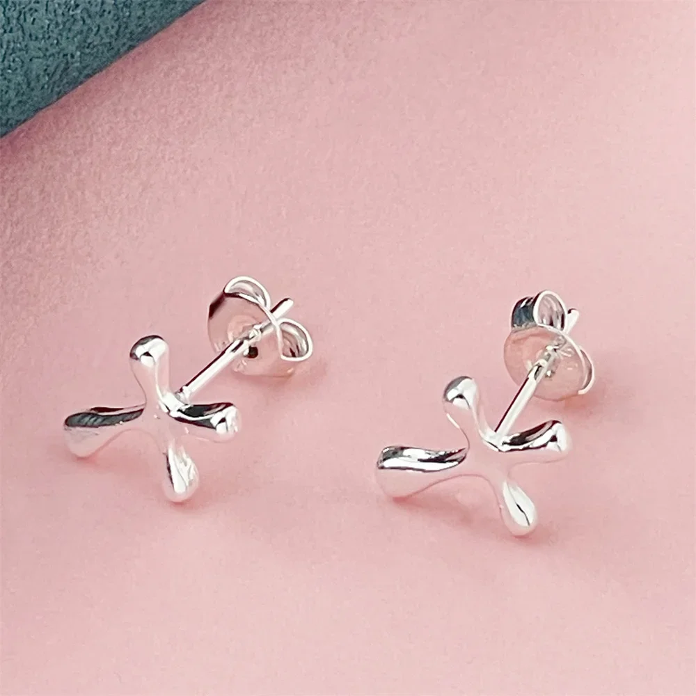 925 Sterling Silver Earrings Star Zircon Earrings Ladies Dinner Birthday Gift Jewelry