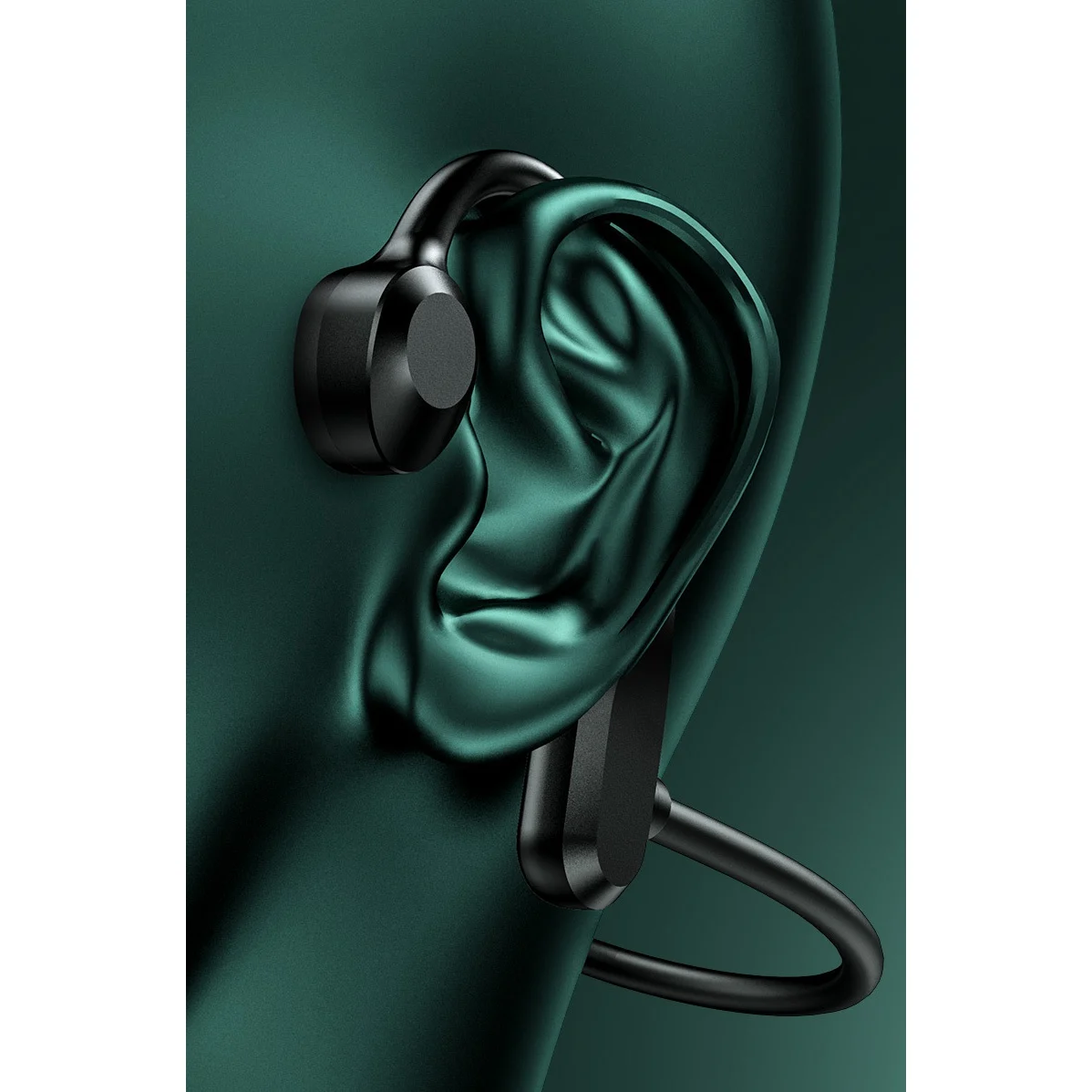 Cuffie a conduzione ossea Bluetooth 5.0 per la corsa sportiva Green_BSH