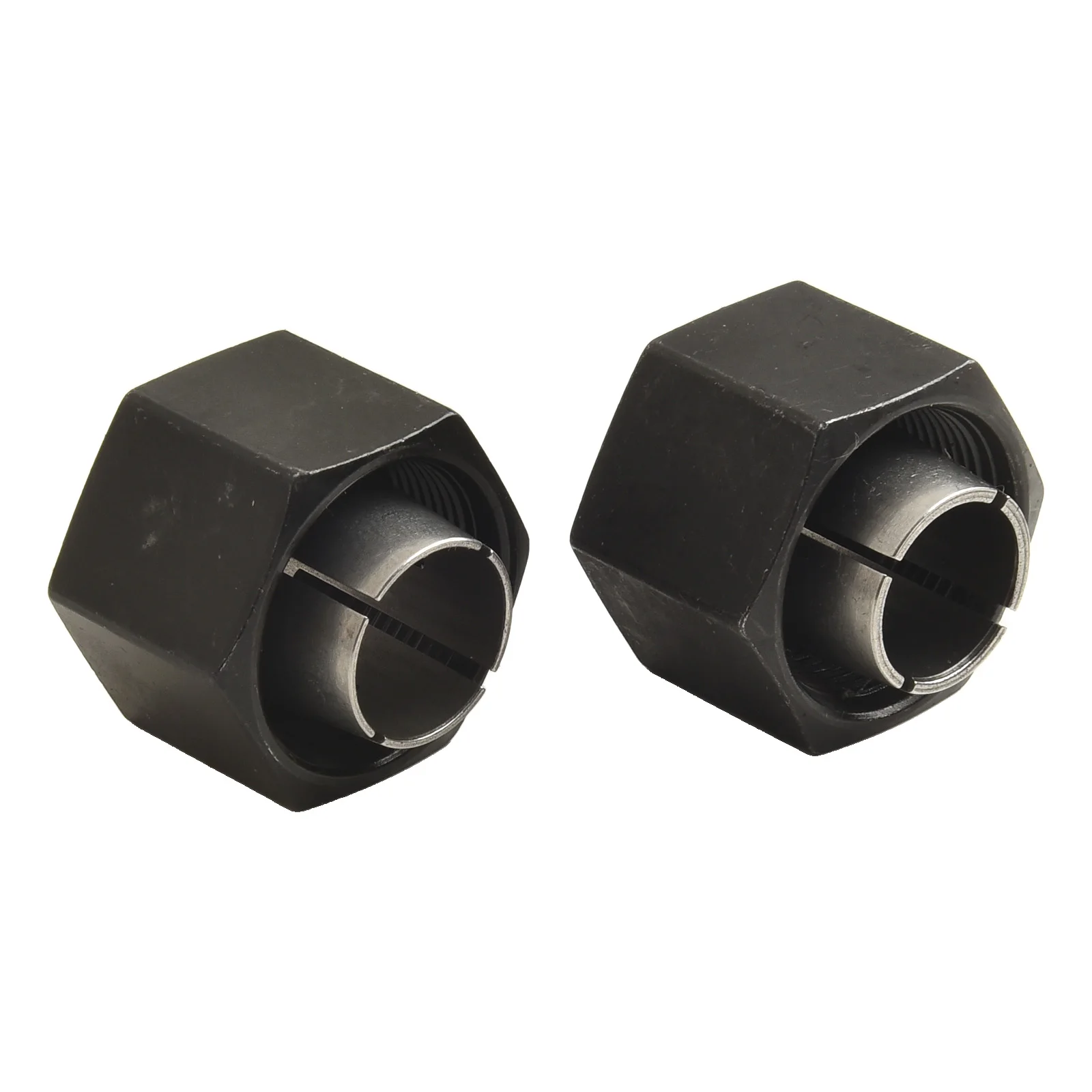 A Complete Set of Two Router Nuts Specifically Engineered to Enhance Performance on DEWALT's Popular BW Series