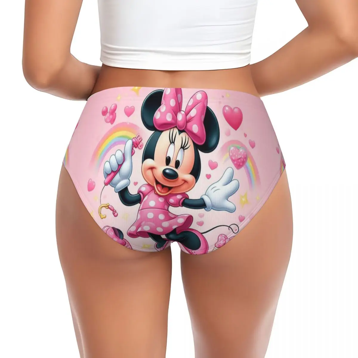 الرسوم المتحركة المخصصة ميني الرسوم المتحركة ملخصات الملابس الداخلية النسائية سراويل تمتد مريحة