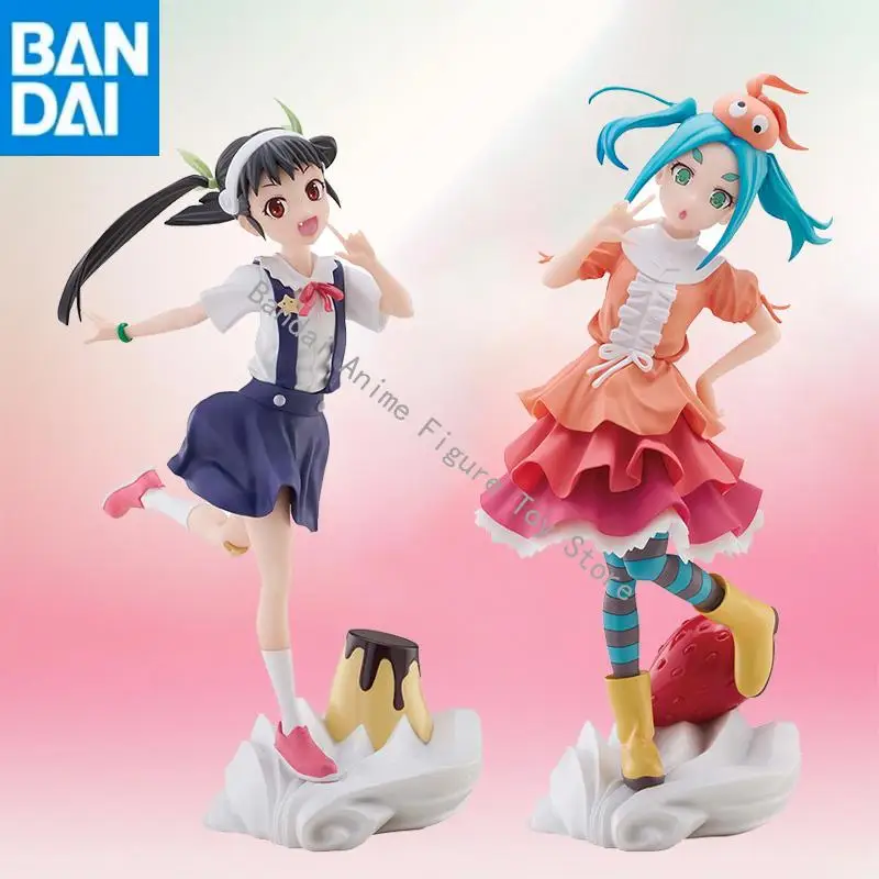 

В наличии Оригинальный BANDAI NAMCO BANPRESTO Tsukimonogatari ESPRESTO Ononoki Yotsugi and Hachikuji Mayoi ПВХ модель игрушки 23 см