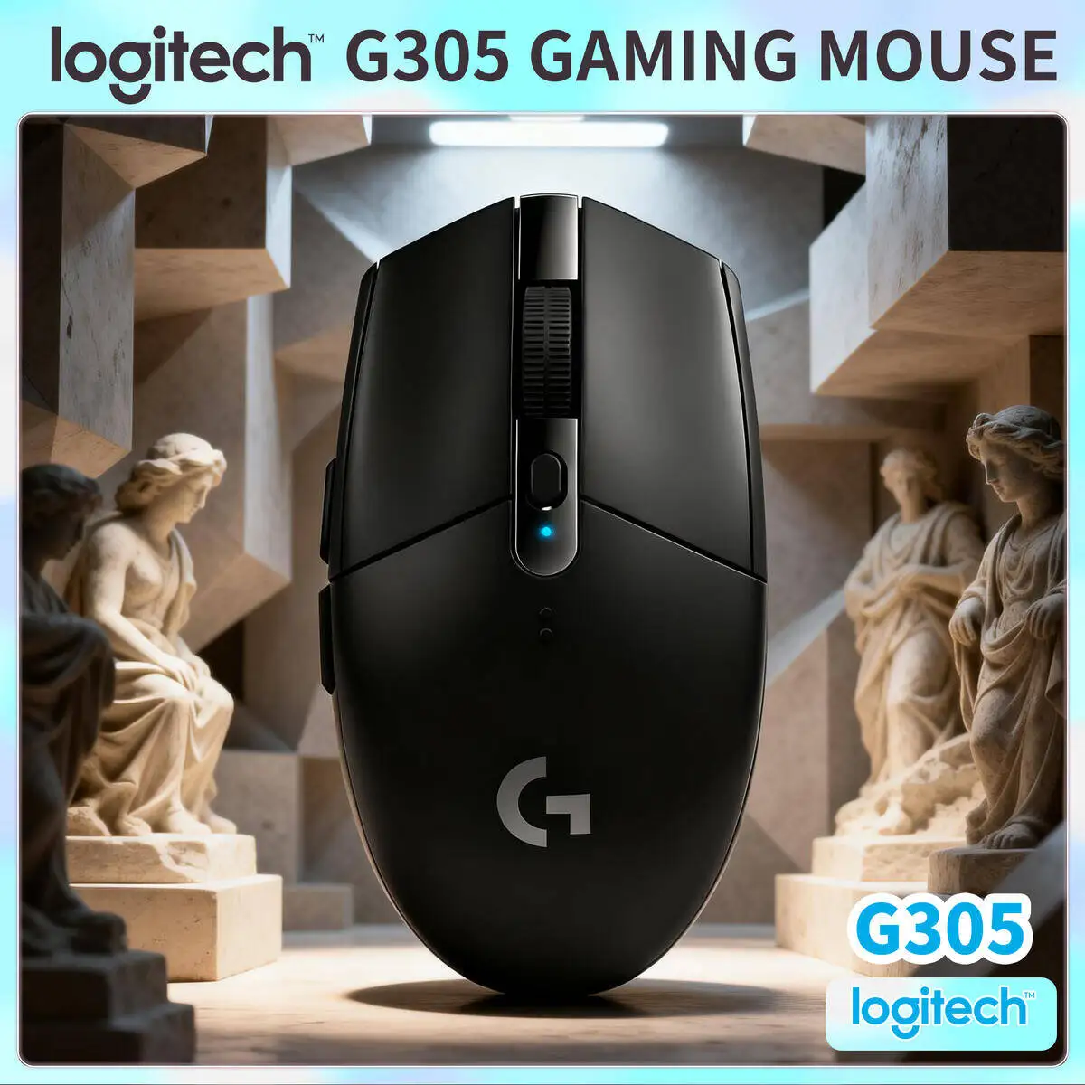 

Logitech G305 Wireless Gaming Mouse, LIGHTSPEED 1ms Report Rate, 12000 DPI HERO Sensor, 6 Programmable Keys, 250hr Battery 99g