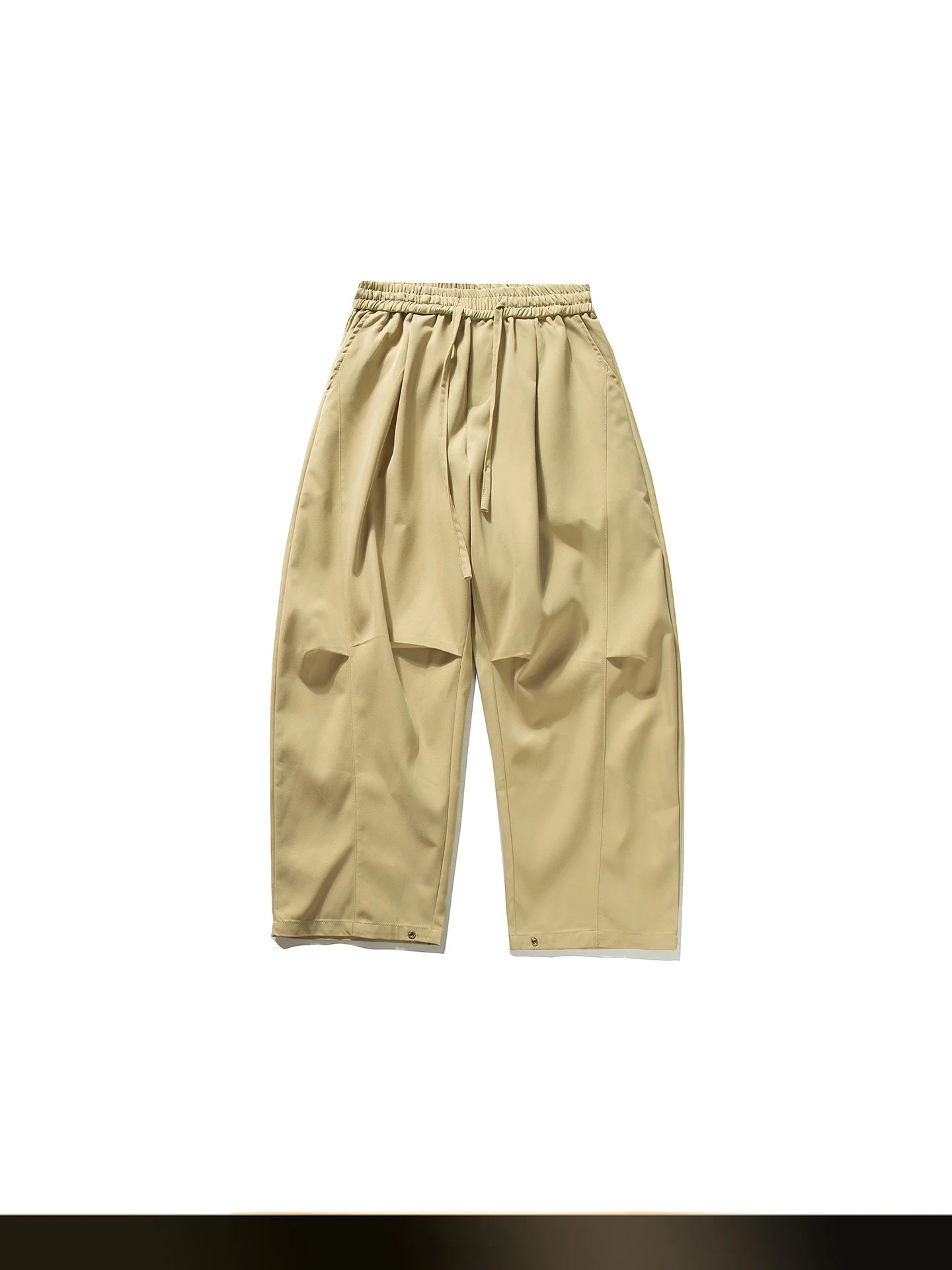 

Ретро-японские широкие брюки со складками, свободные повседневные брюки для пар, однотонные, прямого кроя, осенняя новинка