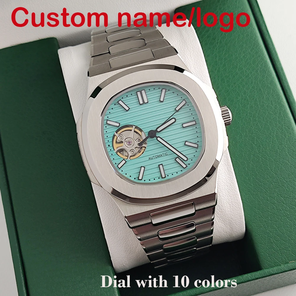 

Индивидуальные часы 40 мм NH38, автоматические механические часы с сапфировым стеклом, автоматический механизм Oyster, часы с логотипом S