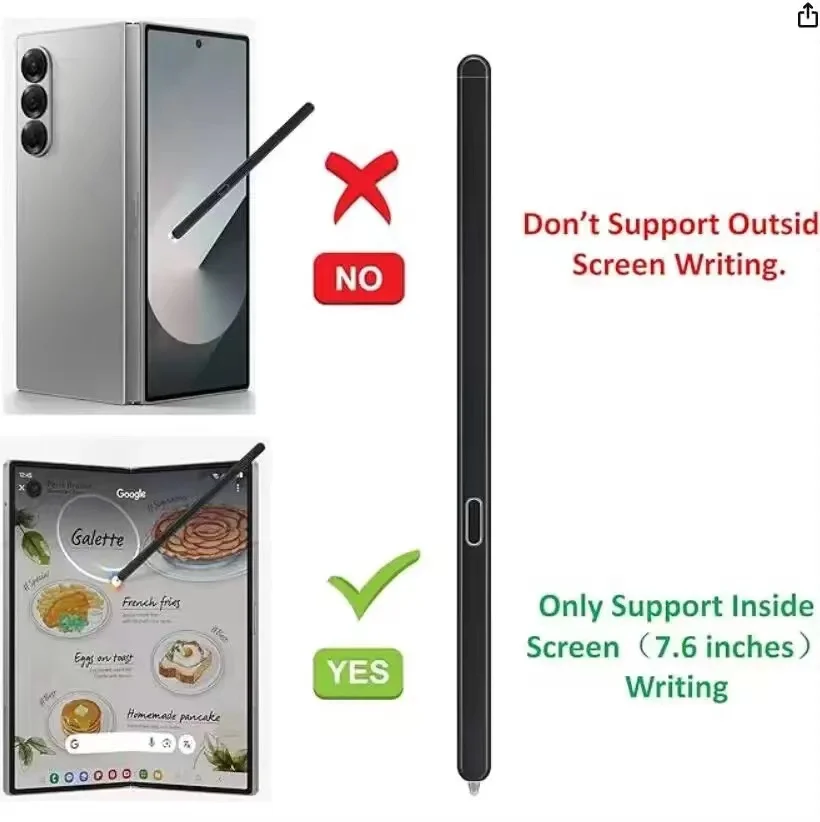 For Samsung Folding Screen Stylus S Pen Galaxy Z Fold 6 5G Z Fold 5 SM-F956  SM-F946 For Z Fold6 Fold 6 5 5G Electromagnetic Pen